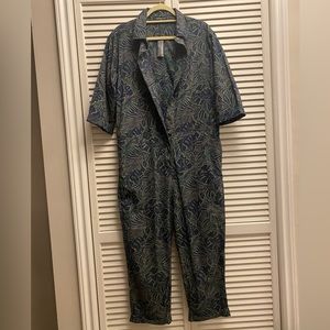 James Perse Leaf Print Jumpsuit (size 3)
